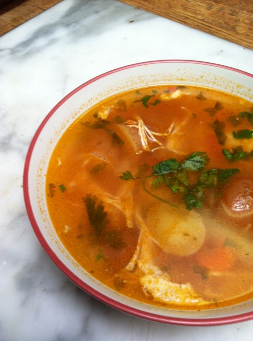 soup, home-made, potato, chicken, paleo diet, meal, Stone Age diet, recipe