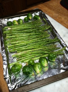 how to roast asparagus and Brussels sprouts, paleo diet, Steve Parker MD