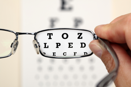 Steve Parker MD, eye chart, eye exam