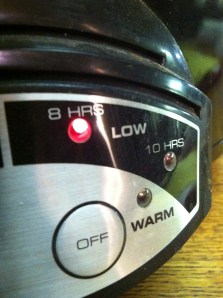 At the base of the slow-cooker